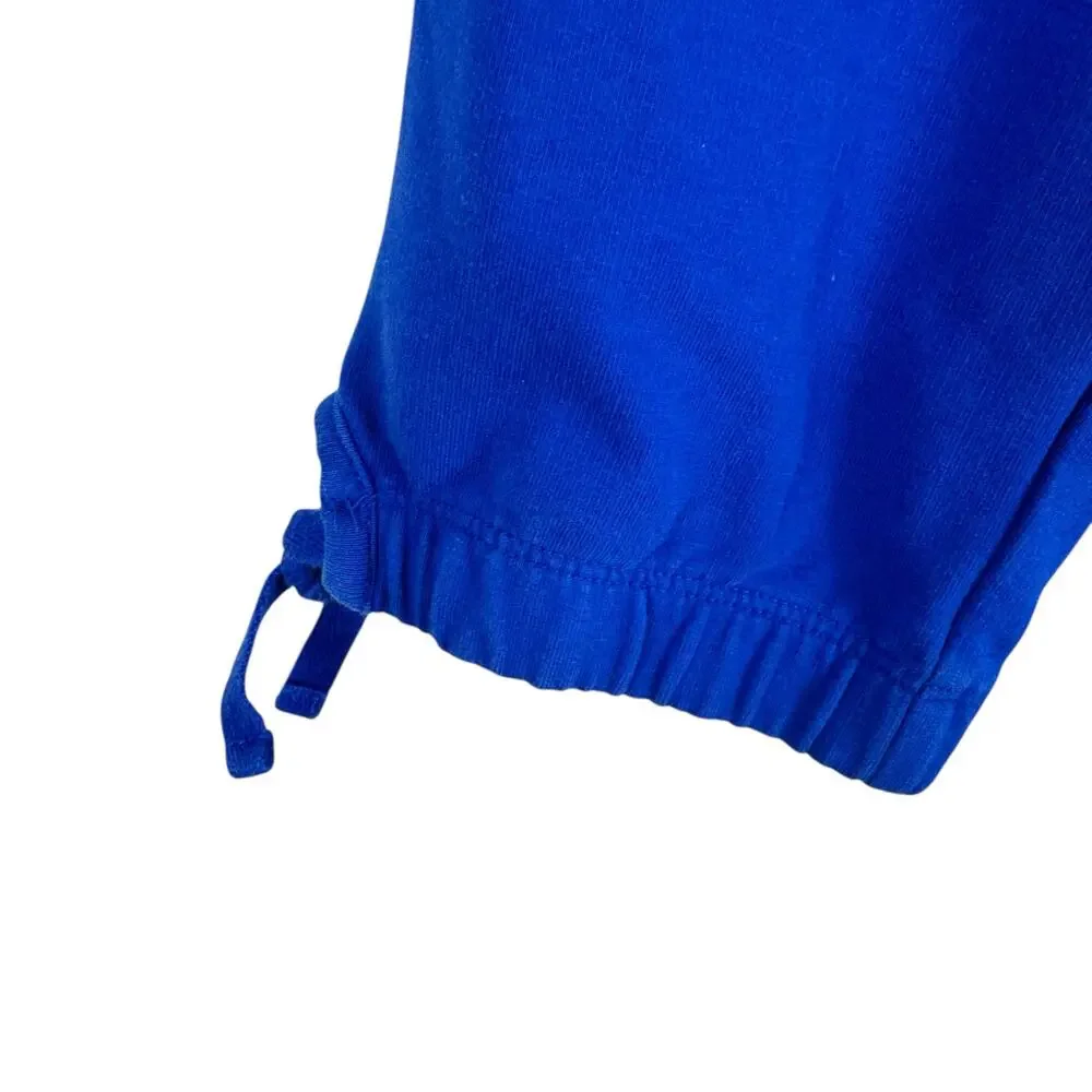LL Bean Cotton Royal Blue Cropped Sweatpants Girl's Size 6X-7